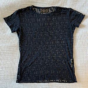 Vintage Fendi 1990s Sheer Tshirt